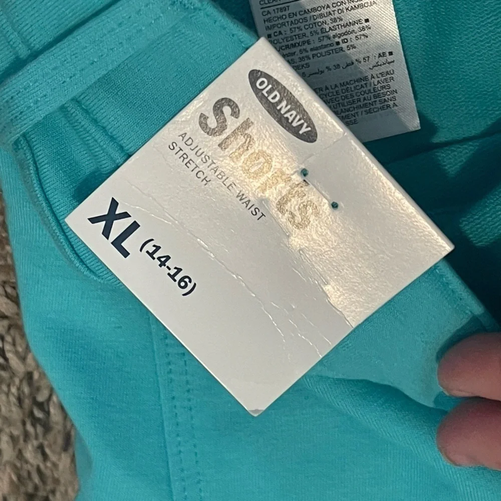 Old navy nwt teal cotton stretch shorts